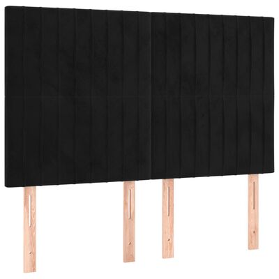 vidaXL Posteľný rám boxspring s matracom čierny 140x200 cm zamat