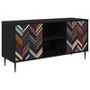 vidaXL TV skrinka OMMEN 102 x 33 x 51 cm Čierny dub Kompozitn&eacute; drevo