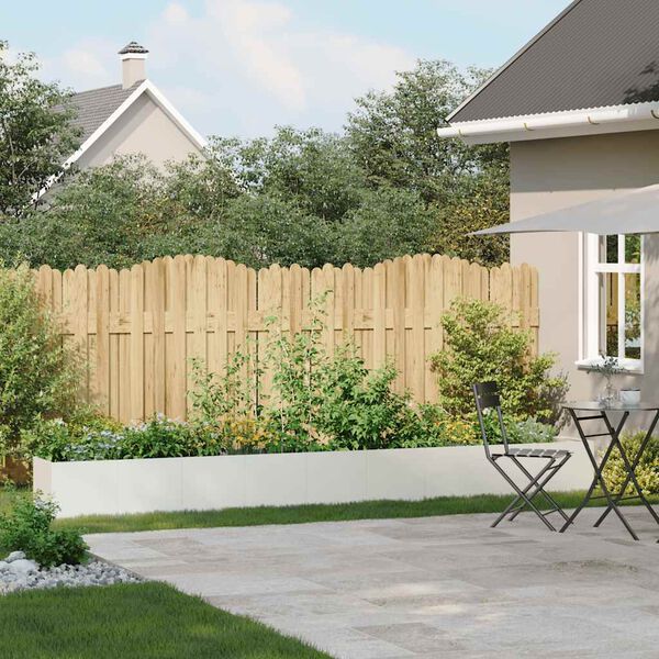 VidaXL kvetin&aacute;č Biela 360x40x40 cm Oceľ valcovan&aacute; za studena