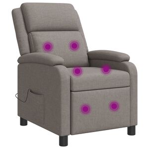 vidaXL Mas&aacute;žne relaxačn&eacute; kreslo Sivohned&aacute; L&aacute;tka