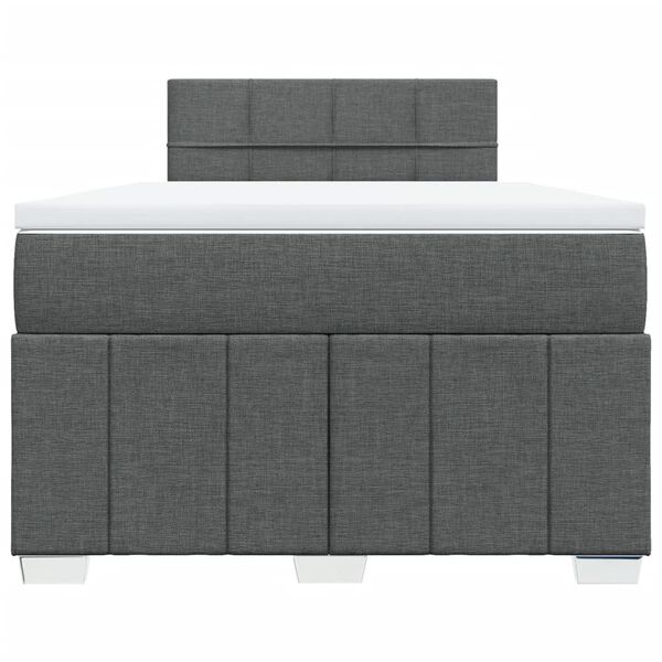 vidaXL Boxspring posteľ s matracom tmavosiv&yacute; 120x200 cm l&aacute;tka