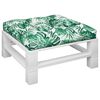 vidaXL Podložka na paletov&uacute; sedačku vzor s listami 70x70x12 cm