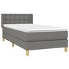 vidaXL Boxspring posteľ s matracom tmavosiv&aacute; 90x200 cm l&aacute;tka