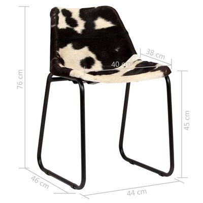 vidaXL Jedálenské stoličky, 2 ks, pravá kozia koža