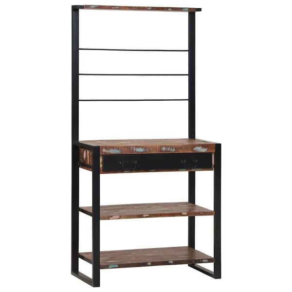 vidaXL Kuchynsk&yacute; reg&aacute;l Viacfarebn&yacute; a čierny 80 x 40 x 160 cm