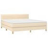 vidaXL Posteľn&yacute; r&aacute;m boxspring s matracom kr&eacute;mov&yacute; 180x200 cm l&aacute;tka