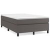 vidaXL Posteľn&yacute; r&aacute;m s boxspringom siv&yacute; 120x200 cm umel&aacute; koža