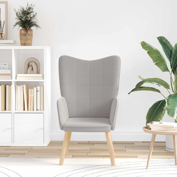 vidaXL kreslo Svetlosiv&aacute; 62 x 67 x 95,5 cm Sherpa l&aacute;tka