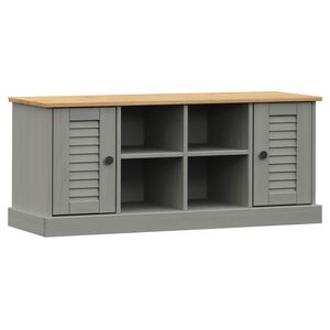 vidaXL Lavica na top&aacute;nky VIGO, siv&aacute; 106x35x45 cm, borovicov&yacute; mas&iacute;v
