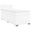 vidaXL Boxspring posteľ s matracom biela 90x200 cm umelá koža