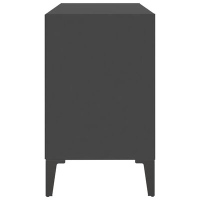 vidaXL TV stolík nohy z kovu sivý 69,5x30x50 cm