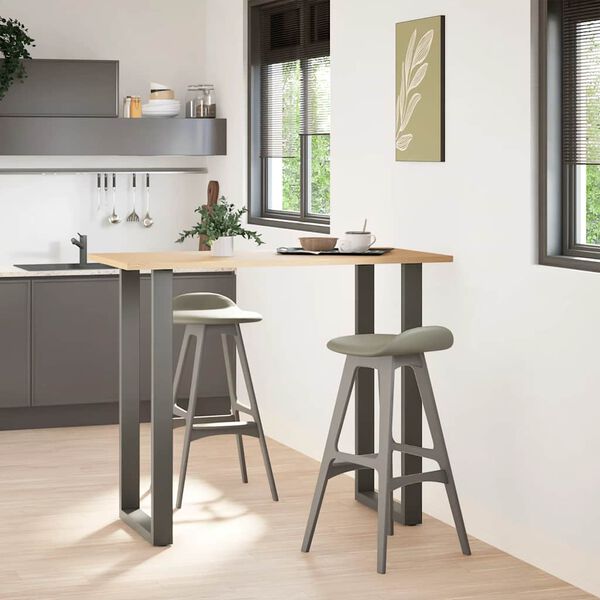 vidaXL Nohy barov&eacute;ho stola v tvare U, 2 ks, antracitov&eacute;, 60 x (110-111) cm, oceľ