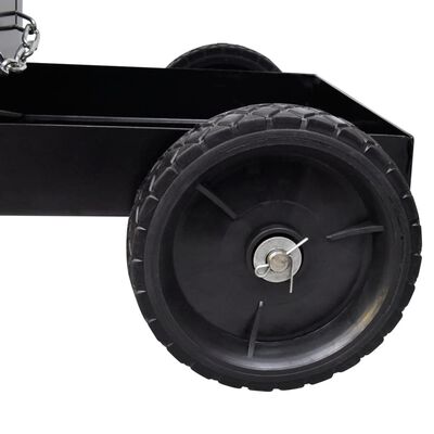 Čierny dielenský vozík na zváračské náradie s 3 policami