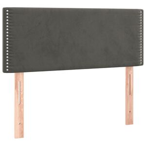 vidaXL Čelo postele tmavosiv&eacute; 80x5x78/88 cm zamat