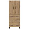 vidaXL Highboard so z&aacute;suvkou 2 pcs Remeseln&yacute; dub 69,5 x 34 x 180 cm