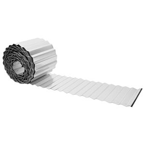 vidaxl Obrubn&iacute;k tr&aacute;vnika 20 m x 25 cm Pozinkovan&aacute; oceľ Strieborn&aacute;