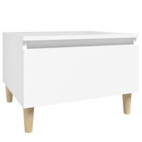 vidaXL Bočný stolík biely 50x46x35 cm spracované drevo