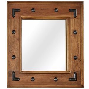 vidaXL Zrkadlo z mas&iacute;vneho ak&aacute;ciov&eacute;ho dreva 50x50 cm