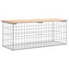 vidaXL Z&aacute;hradn&aacute; lavička gabi&oacute;nov&yacute; dizajn 103x44x42 cm mas&iacute;vna borovica