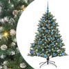 vidaXL Umel&yacute; vianočn&yacute; stromček Zelen&aacute; 150 cm PVC, plast a oceľ