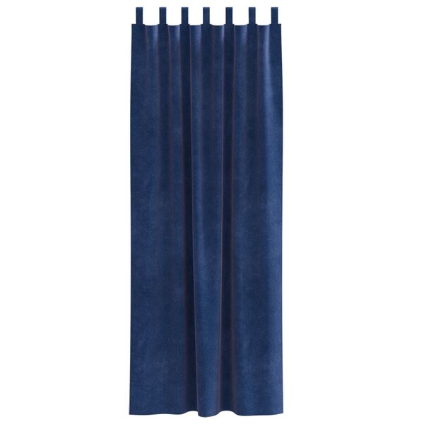vidaXL Zatemňovacie z&aacute;vesy 2 pcs Tmavomodr&aacute; 140 x 245 cm Zamat