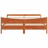vidaXL Posteľn&yacute; r&aacute;m s čelom voskovo hned&yacute; 200x200 cm borovicov&yacute; mas&iacute;v