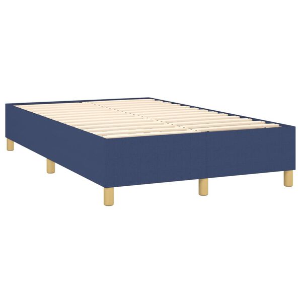 vidaXL Boxspring posteľ s matracom modr&aacute; 120x200 cm l&aacute;tka