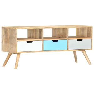 vidaXL TV skrinka 110x35x48 cm mas&iacute;vne mangovn&iacute;kov&eacute; drevo