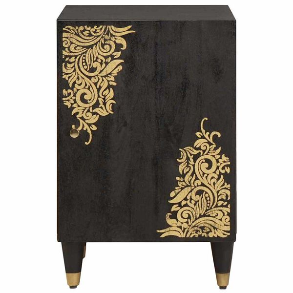 vidaXL Kúpeľňová skriňa Čierna 38 x 33 x 58 cm Masívne mango drevo