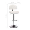 vidaXL Barové stoličky 2 ks biele umelá koža