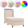 vidaXL Boxspring posteľ matrac a LED kapuč&iacute;nov&aacute; 90x190 cm umel&aacute; koža