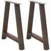 vidaXL Nohy k jed&aacute;lensk&eacute;mu stolu v tvare A, 2 ks, 70 x (72-73) cm, oceľ