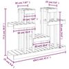 vidaXL Stojan na rastliny sivý 104,5x25x77,5 cm masívna borovica