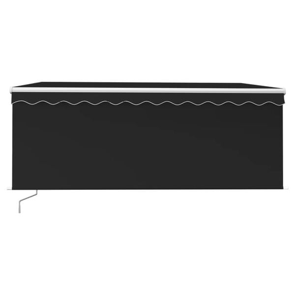 vidaXL Ručne zaťahovacia mark&iacute;za s tienidlom 3x2,5 m antracitov&aacute;