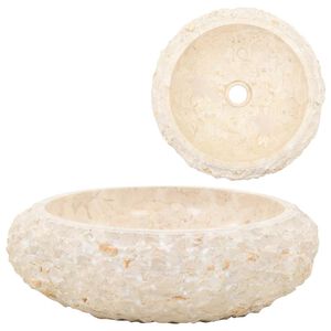 vidaXL Um&yacute;vadlo 40x12 cm, mramor, kr&eacute;mov&eacute;