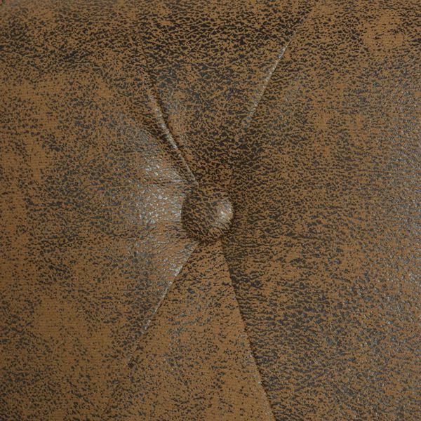 vidaXL Dvojmiestna pohovka Chesterfield, hned&aacute;, umel&aacute; koža