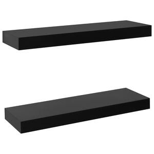 vidaXL Pl&aacute;vaj&uacute;ce n&aacute;stenn&eacute; police 2 ks čierne 40x20x3,8 cm