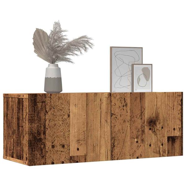 vidaXL TV skrinky nástenné 2 ks staré drevo 80x30x41 cm