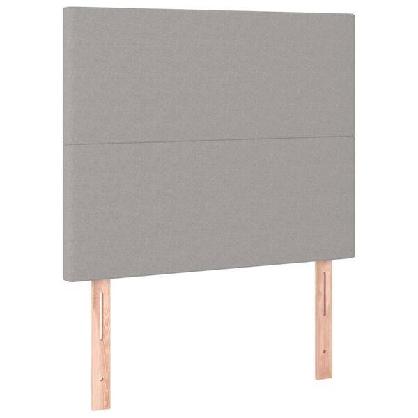 vidaXL Čelo postele s LED bledosiv&eacute; 100x7x118/128 cm l&aacute;tka