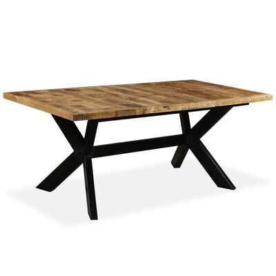 vidaXL Jedálenský stôl, mangový masív a oceľ 180 cm