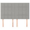 vidaXL Čelo postele svetlosiv&eacute; 144x5x118/128 cm l&aacute;tkov&eacute;