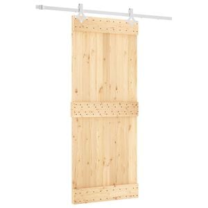 vidaXL Posuvn&eacute; dvere 85 x 210 cm Mas&iacute;vne borovicov&eacute; drevo (neupraven&eacute;)