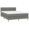 vidaXL Boxspring posteľ s matracom tmavosiv&aacute; 140x190 cm l&aacute;tka