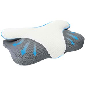 vidaXL Vank&uacute;&scaron; na krk Biely Pam&auml;ťov&aacute; pena 57 x 36 x 13 cm