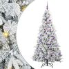 vidaXL Umel&yacute; Skl&aacute;pac&iacute; Vianočn&yacute; Stromček Biela 180 cm PE a PVC