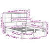 vidaXL Posteľ s knižnicou bez matraca voskov&aacute; 140x190 cm borovica