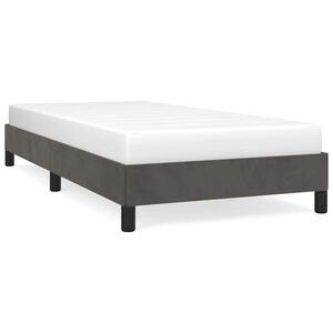 vidaXL Posteľ bez matraca tmavosiv&aacute; 80x200 cm zamat