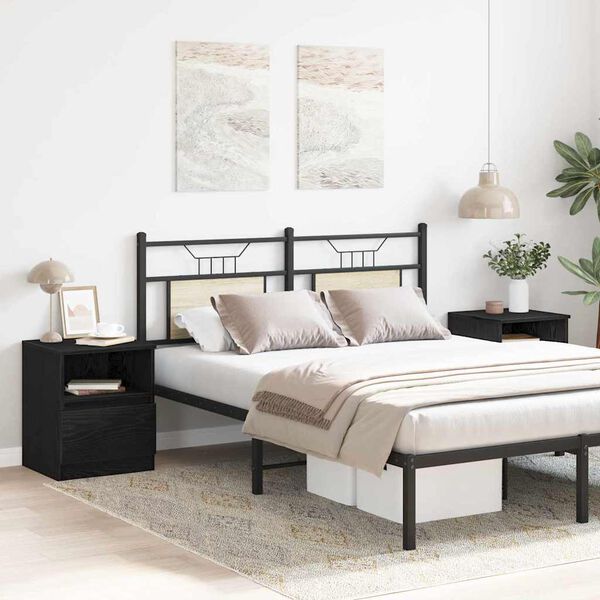 vidaXL Nočn&yacute; stol&iacute;k 2 pcs Čierny dub 40 x 40 x 50 cm Kompozitn&eacute; drevo