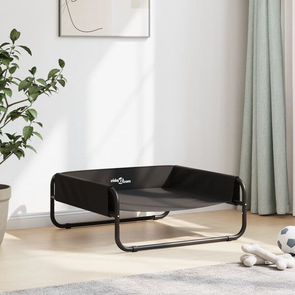 vidaXL Vyvýšený pelech pre psov antracitový oxfordská látka a oceľ