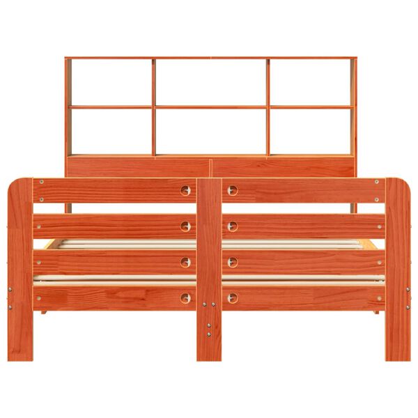 vidaXL Posteľ s matracom voskovo hned&aacute; 140x200 cm mas&iacute;vna borovica